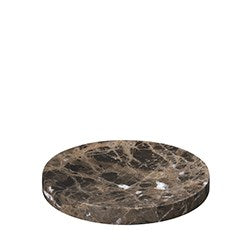 Svart 19 cm rund marmorbricka för dekor från Blomus