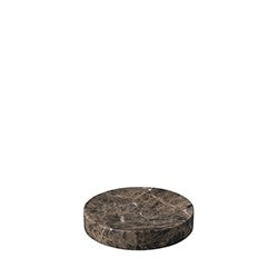 Brun 19 cm rund marmorbricka för dekor från Blomus