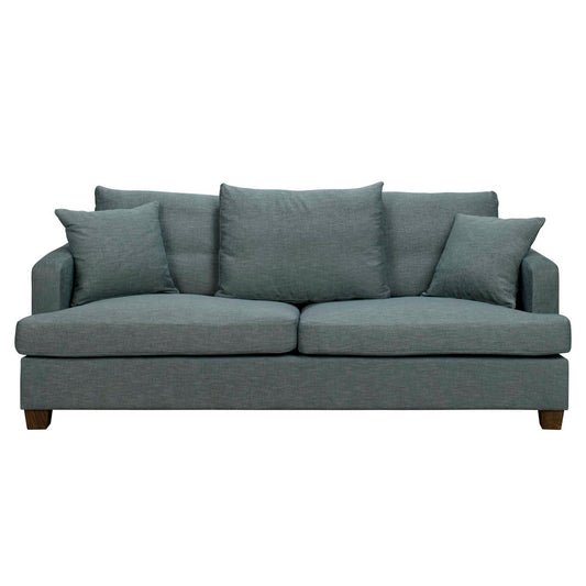 Snygg och djup 3-sits soffa i grågrön färg