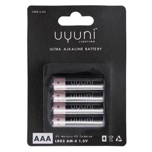 4-pack AAA batterier till Uyuni värmeljus och kronljus