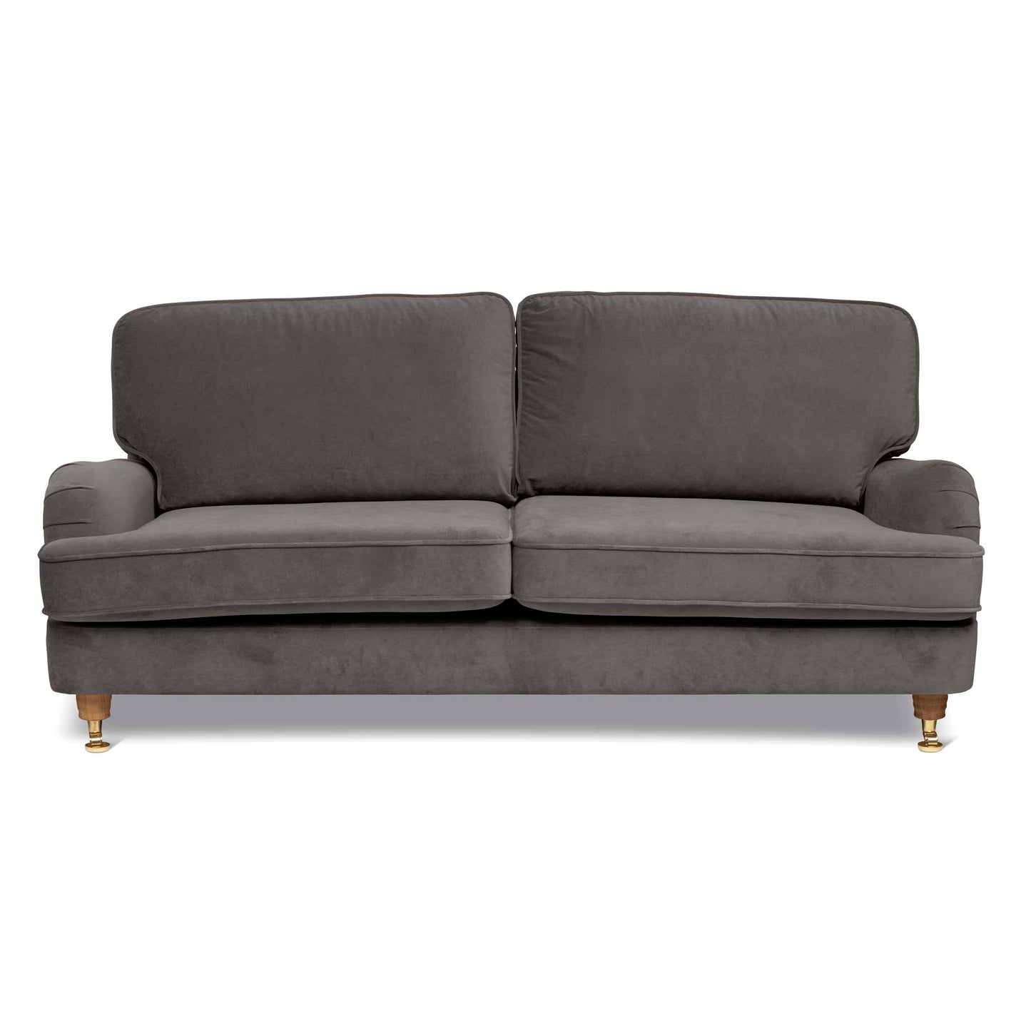 Howard sofá de 3 plazas terciopelo gris