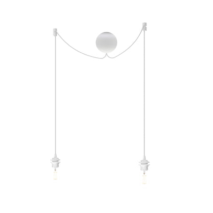 Cannonball vit taklamphållare för två lampskärmar från Umage